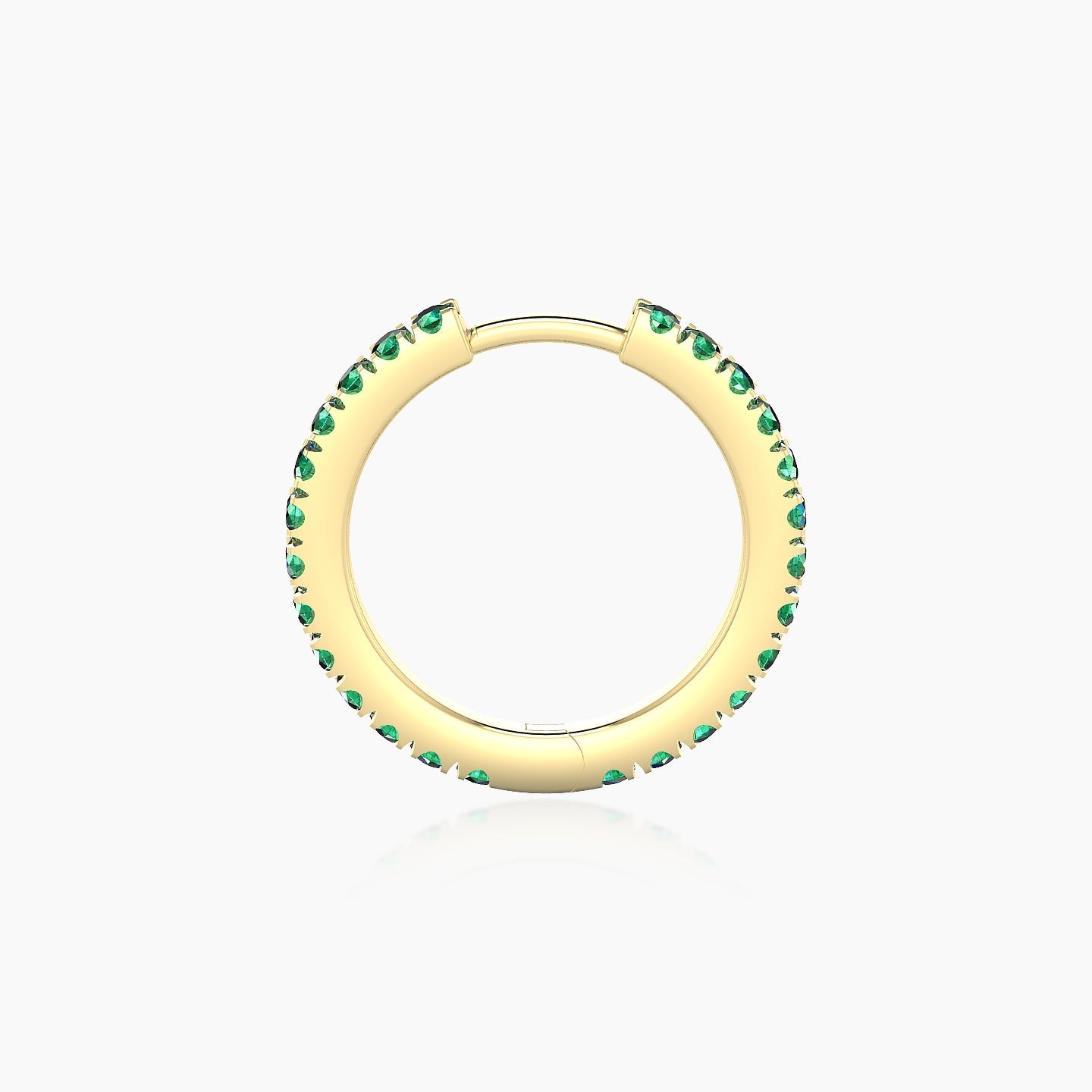 Terra | 18k Yellow Gold 9.5 mm Emerald Hoop Piercing