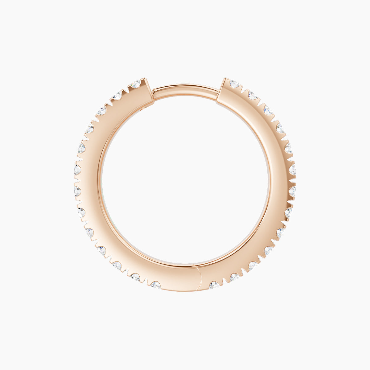 Terra | 18k Rose Gold 9.5 mm Diamond Nose Ring Piercing