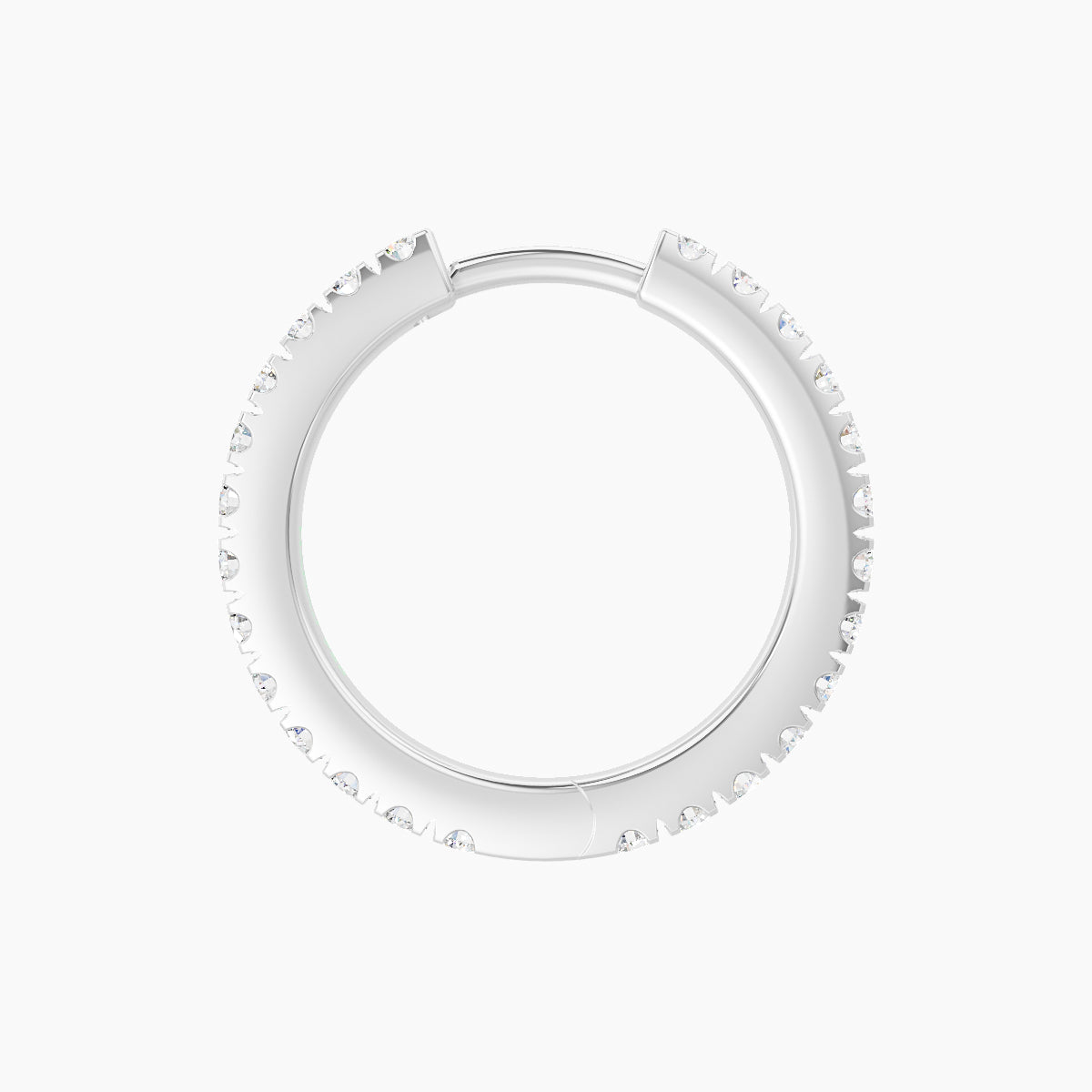 Terra | 18k White Gold 9.5 mm Diamond Nose Ring Piercing