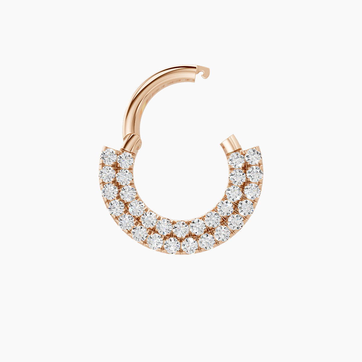 Thalia | 18k Rose Gold 6.5 mm Diamond Daith Piercing