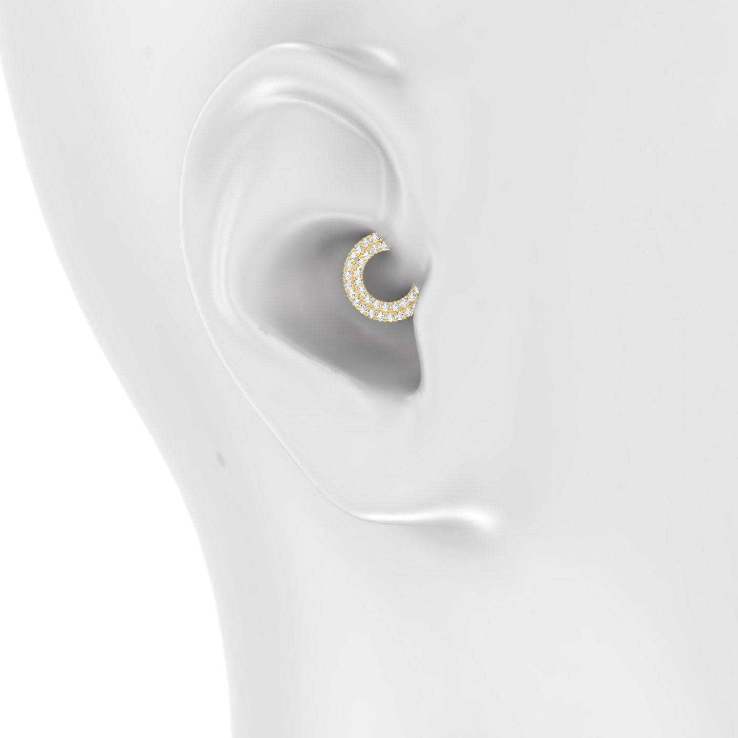 Thalia | 18k Yellow Gold 6.5 mm Diamond Daith Piercing