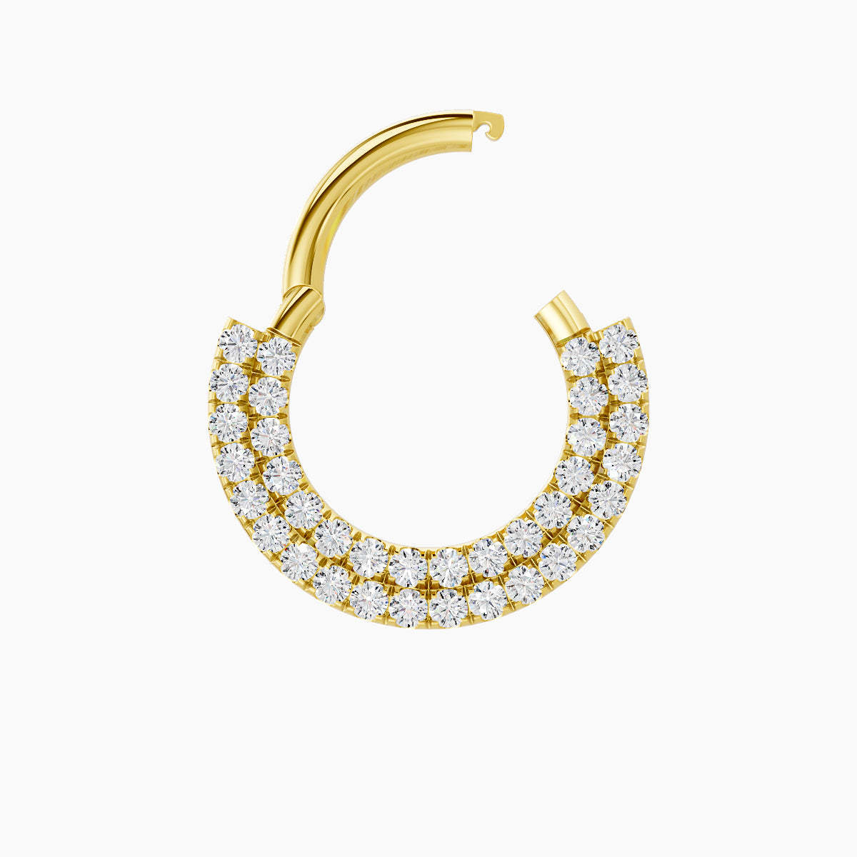 Thalia | 18k Yellow Gold 8 mm Diamond Daith Piercing