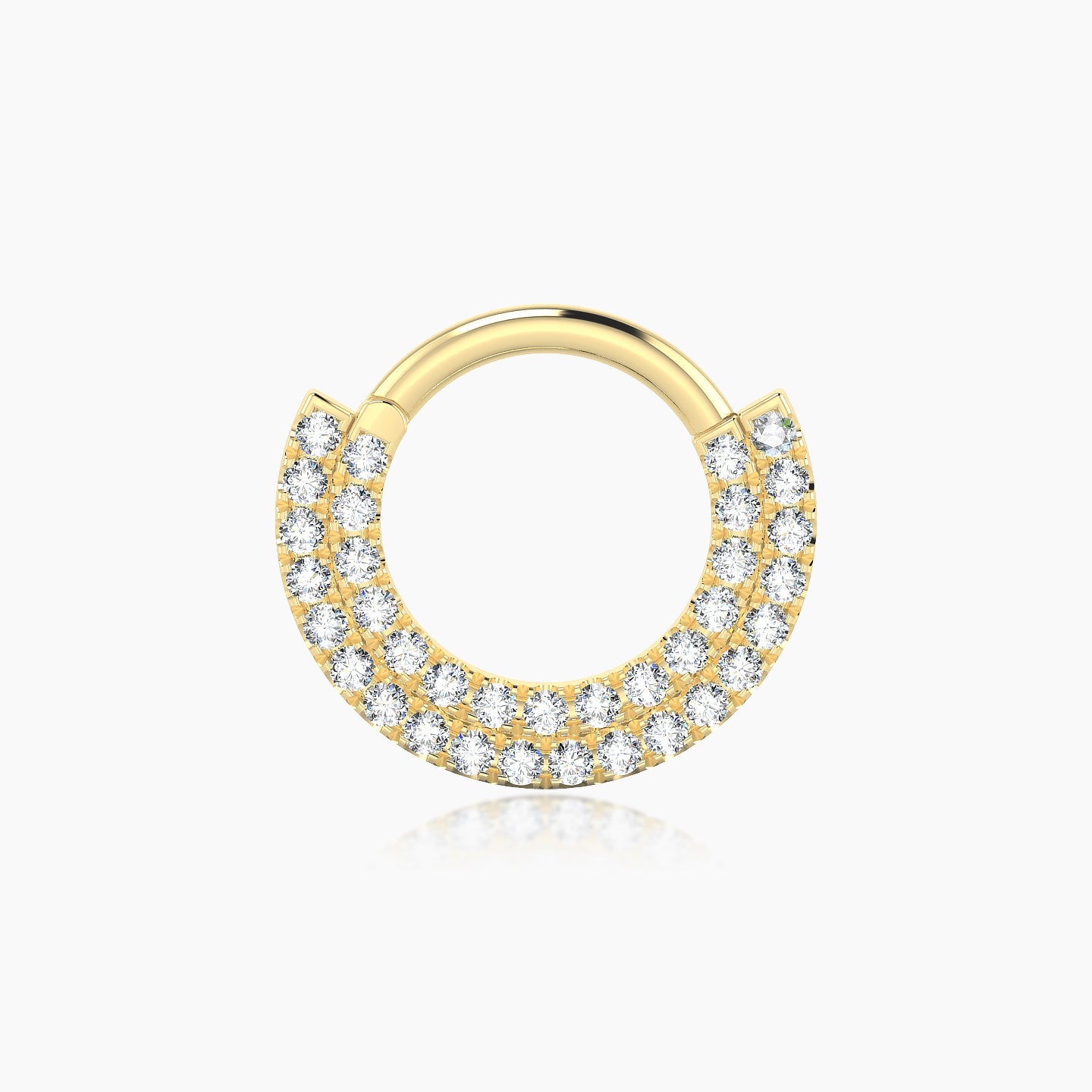 Thalia | 18k Yellow Gold 8 mm Diamond Septum Piercing