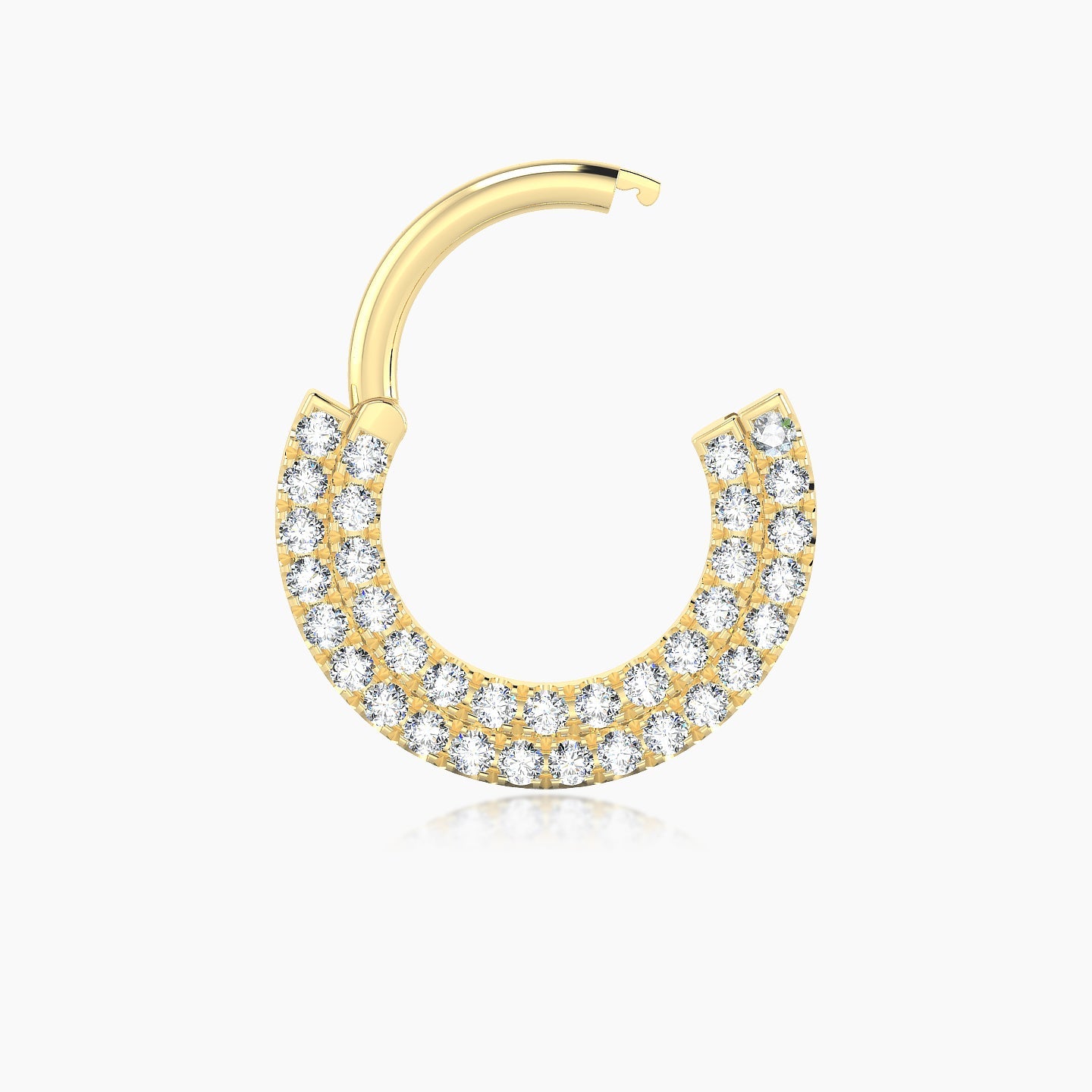 Thalia | 18k Yellow Gold 8 mm Diamond Septum Piercing