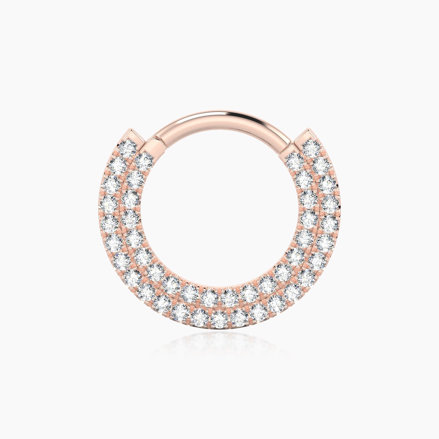 Thalia | 18k Rose Gold 9.5 mm Diamond Septum Piercing
