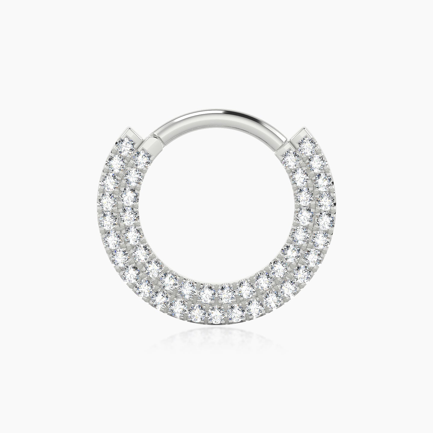 Thalia | 18k White Gold 9.5 mm Diamond Septum Piercing