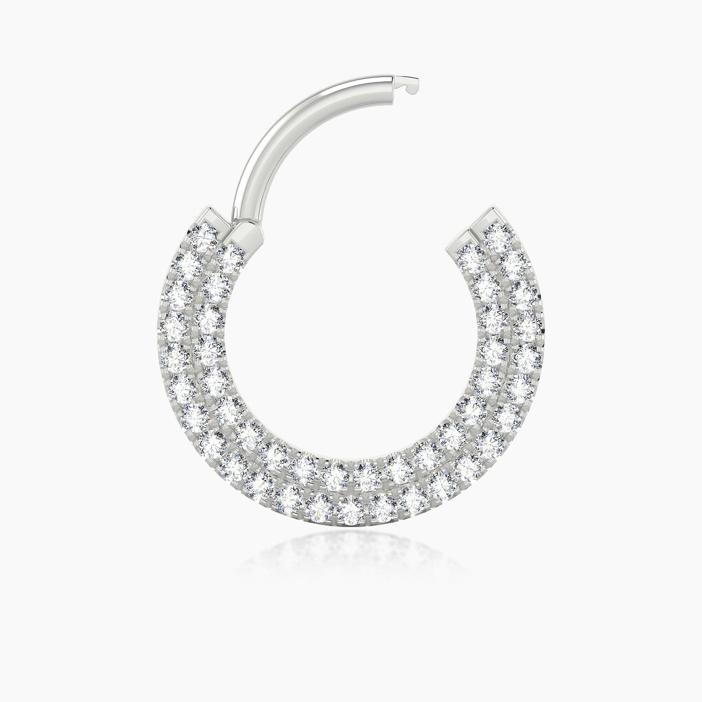 Thalia | 18k White Gold 9.5 mm Diamond Septum Piercing