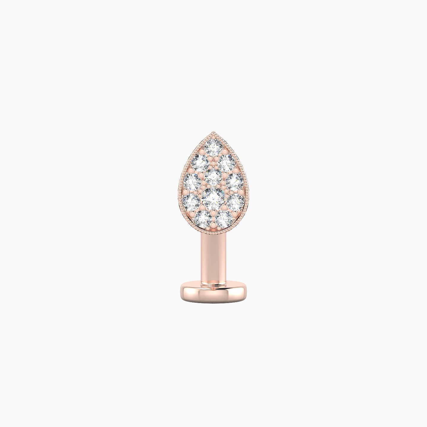 Thalie | 18k Rose Gold 6.5 mm 10 mm Diamond Floating Navel Piercing