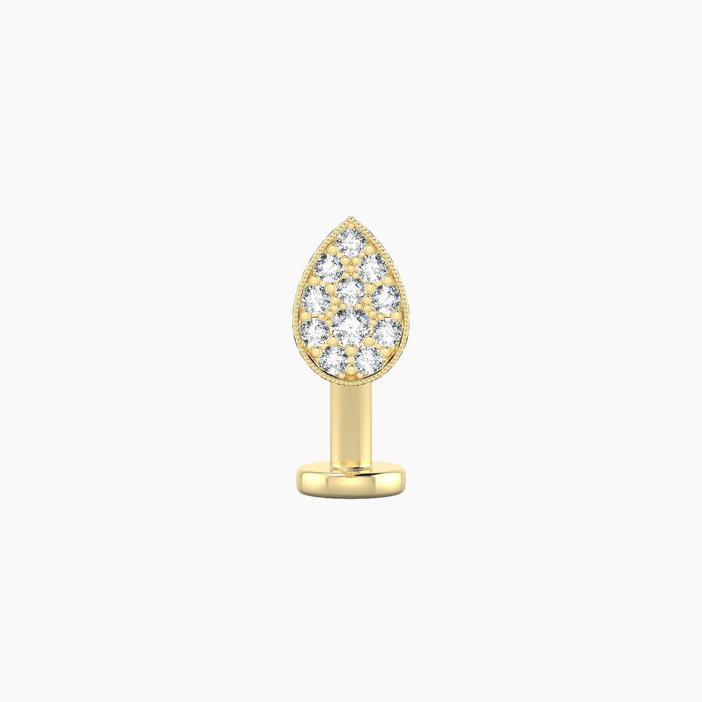 Thalie | 18k Yellow Gold 6.5 mm 10 mm Diamond Floating Navel Piercing