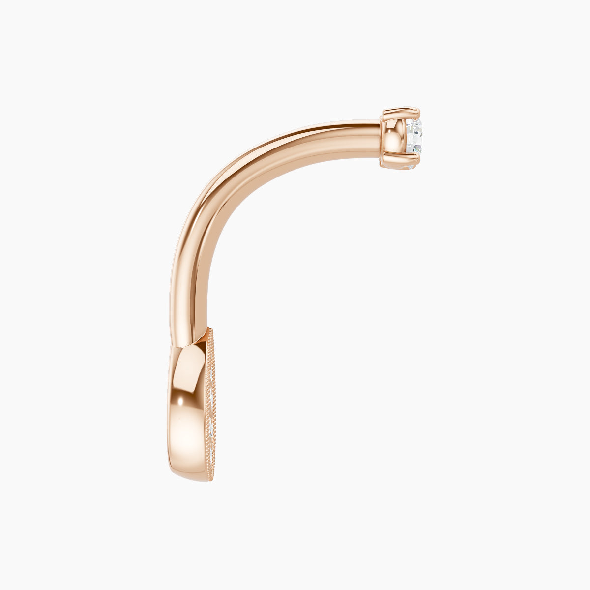 Thalie | 18k Rose Gold 6.5 mm 10 mm Diamond Navel Piercing