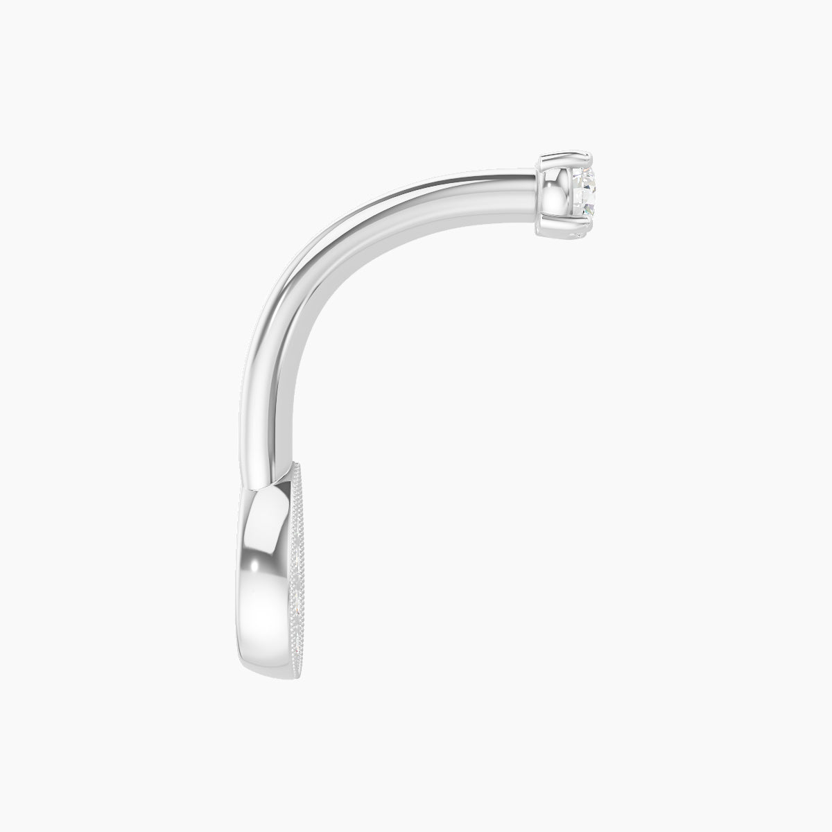 Thalie | 18k White Gold 6.5 mm 10 mm Diamond Navel Piercing
