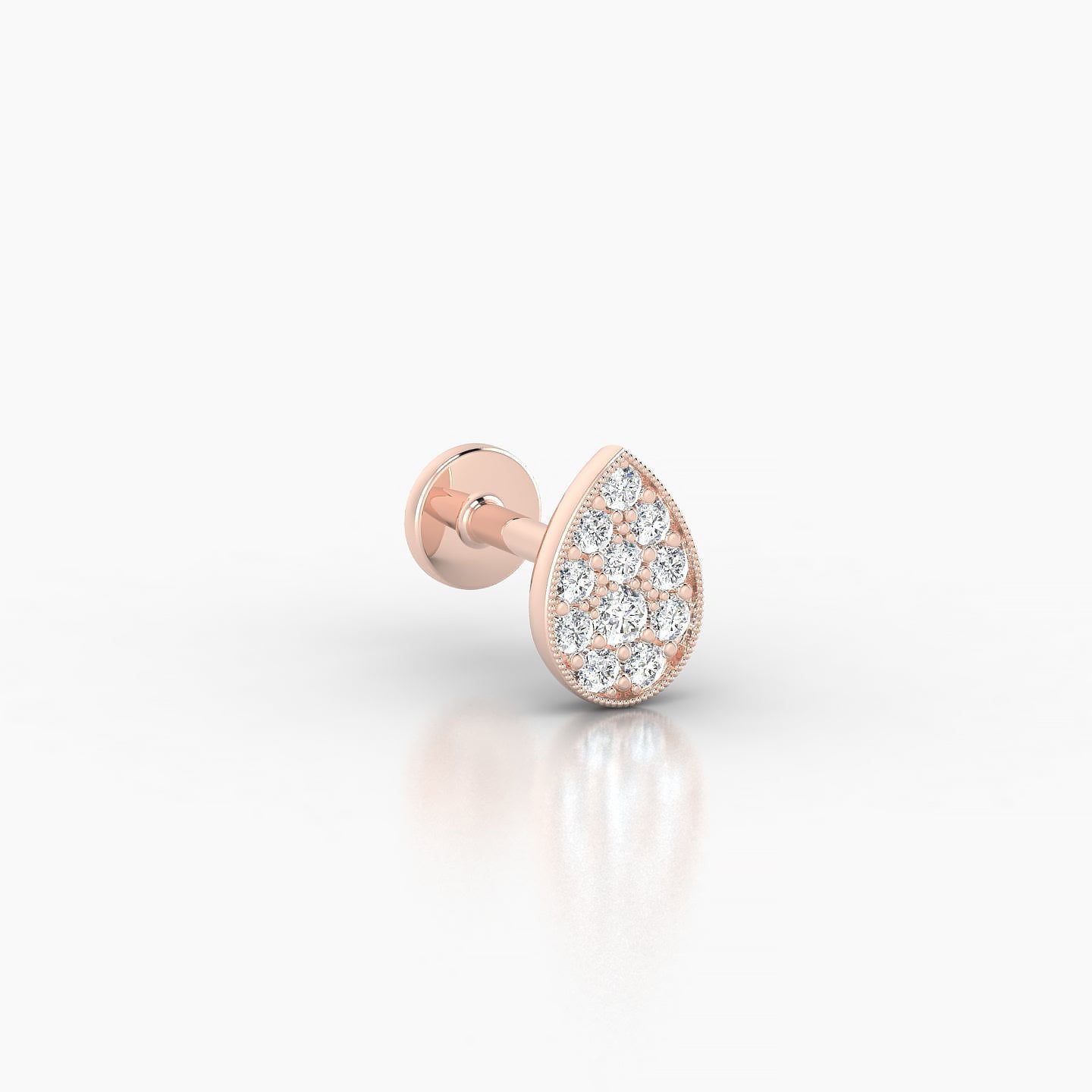 Thalie | 18k Rose Gold 6.5 mm 5 mm Diamond Piercing