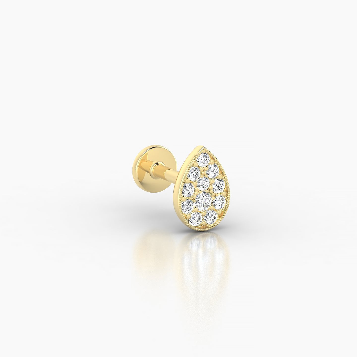 Thalie | 18k Yellow Gold 6.5 mm 5 mm Diamond Piercing