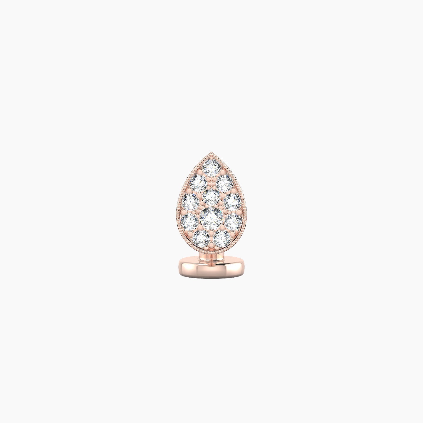 Thalie | 18k Rose Gold 6.5 mm 6 mm Diamond Floating Navel Piercing