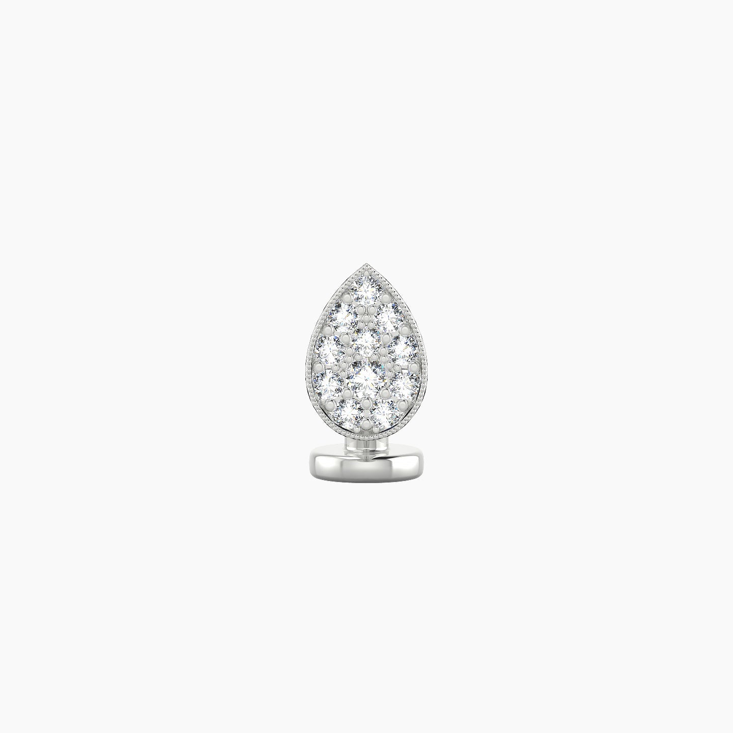 Thalie | 18k White Gold 6.5 mm 6 mm Diamond Floating Navel Piercing