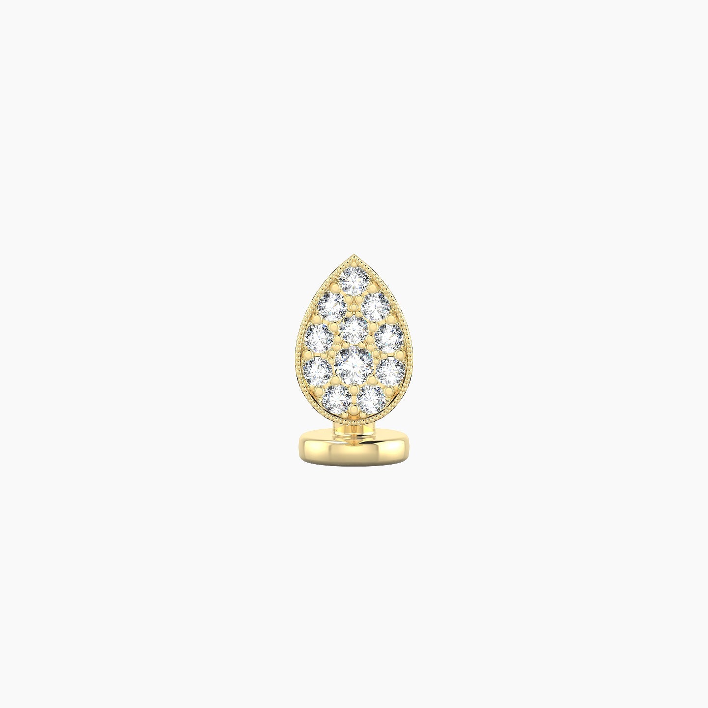 Thalie | 18k Yellow Gold 6.5 mm 6 mm Diamond Floating Navel Piercing