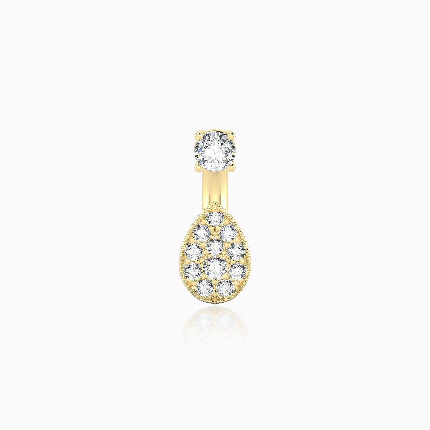 Thalie | 18k Yellow Gold 6 mm 6.5 mm Diamond Navel Piercing