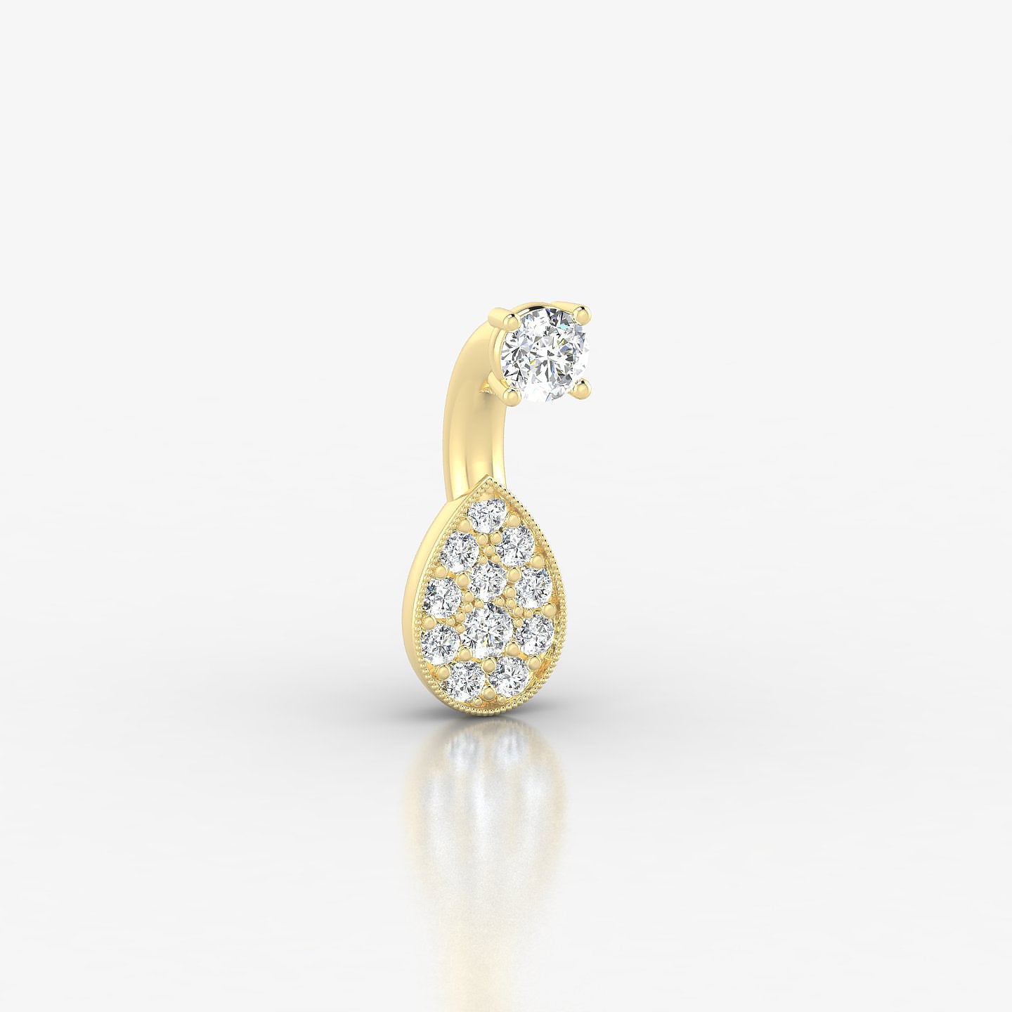 Thalie | 18k Yellow Gold 6 mm 6.5 mm Diamond Navel Piercing