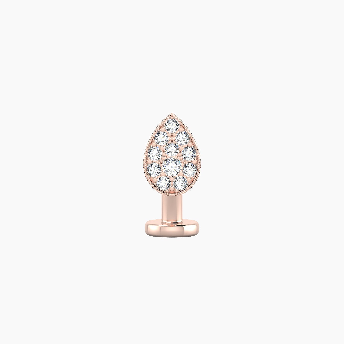 Thalie | 18k Rose Gold 6.5 mm 8 mm Diamond Floating Navel Piercing