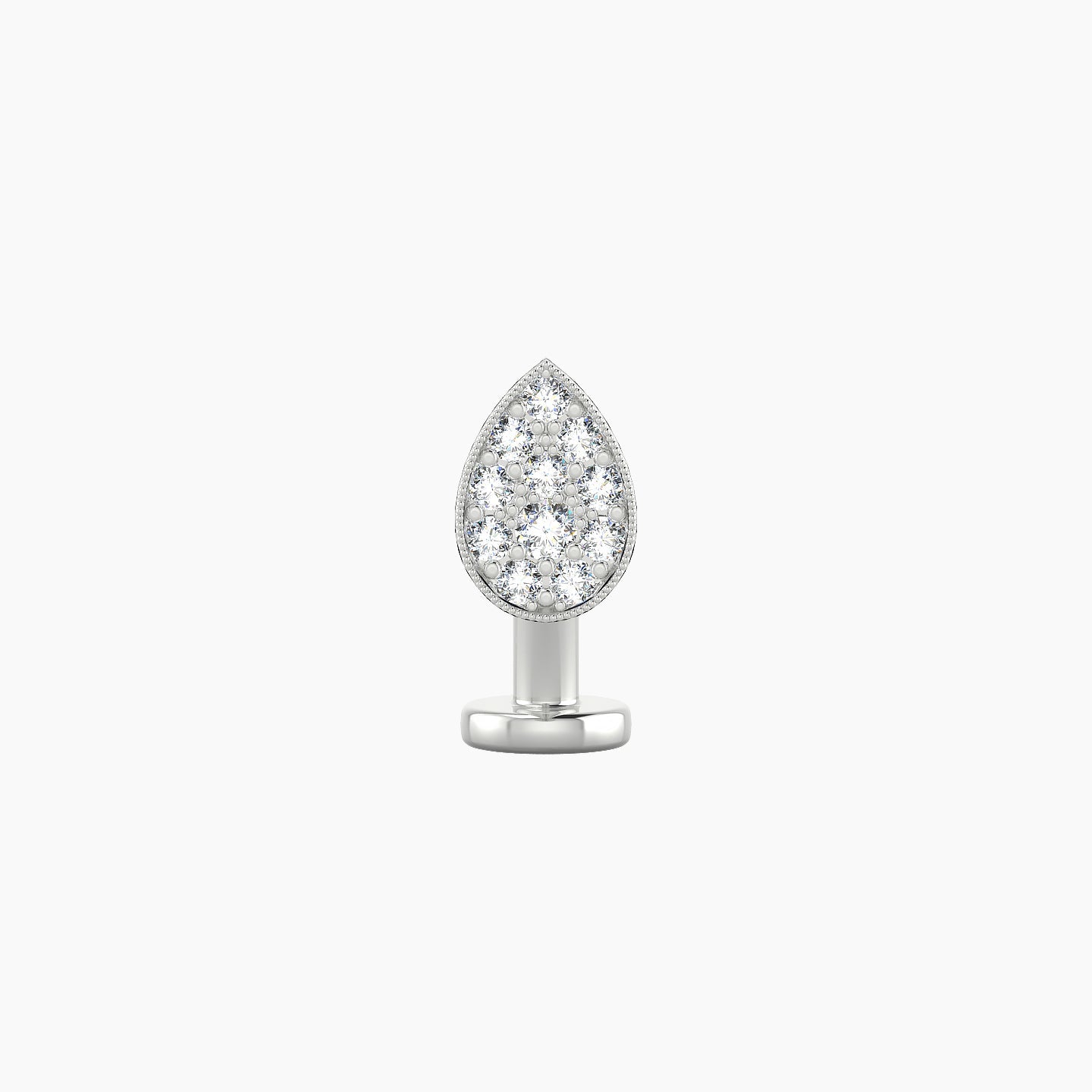 Thalie | 18k White Gold 6.5 mm 8 mm Diamond Floating Navel Piercing