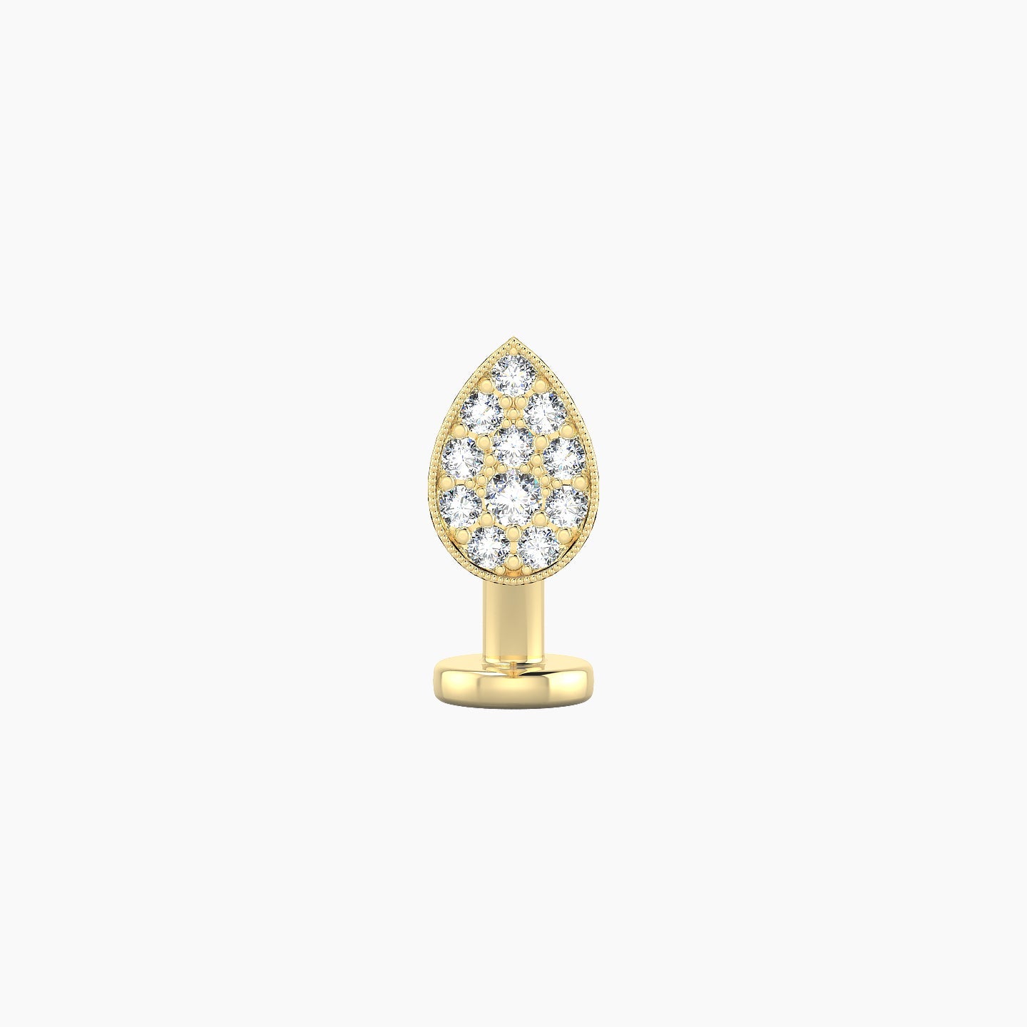 Thalie | 18k Yellow Gold 6.5 mm 8 mm Diamond Floating Navel Piercing
