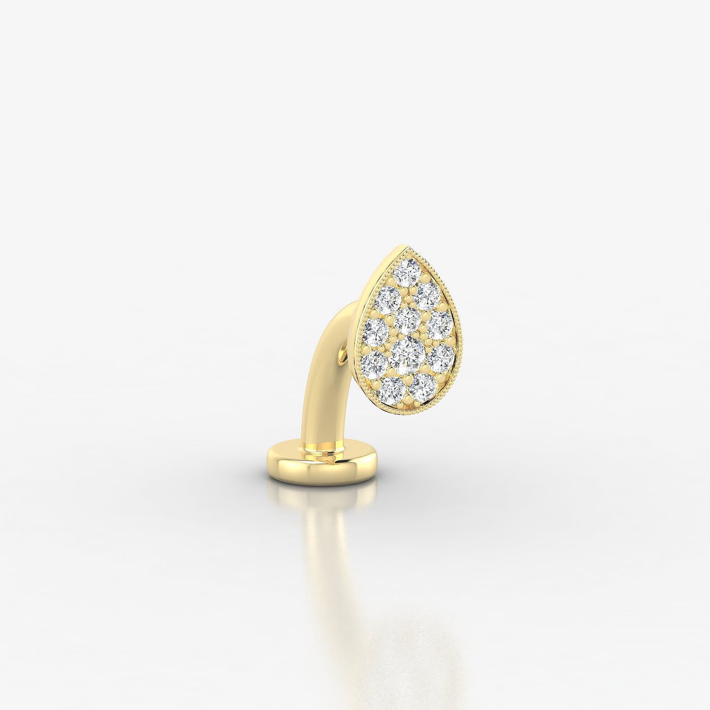 Thalie | 18k Yellow Gold 6.5 mm 8 mm Diamond Floating Navel Piercing