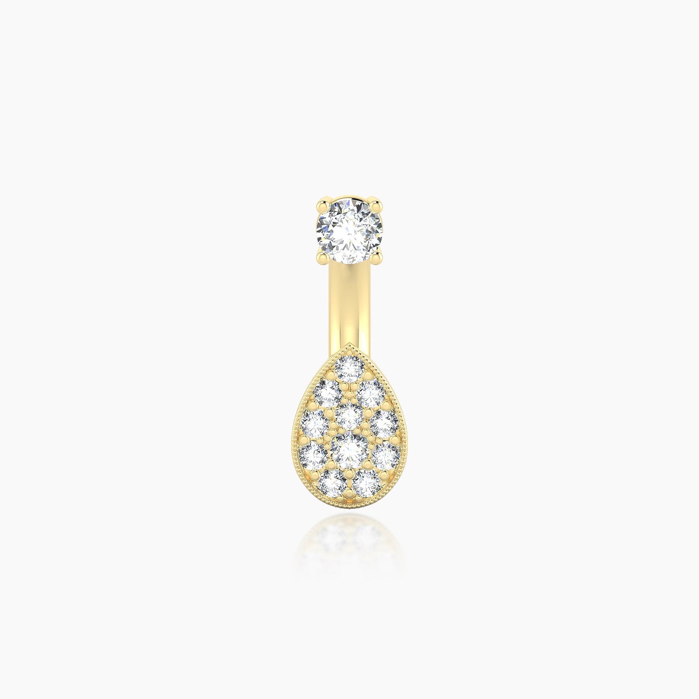 Thalie | 18k Yellow Gold 8 mm 6.5 mm Diamond Navel Piercing