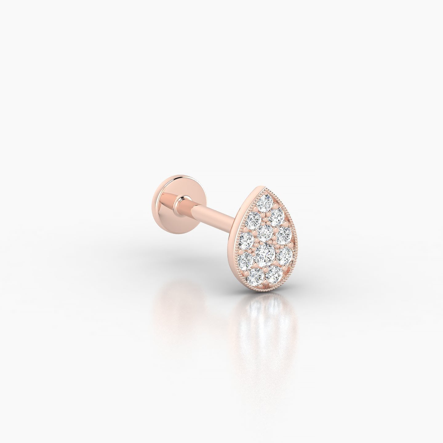 Thalie | 18k Rose Gold 6.5 mm 8 mm Diamond Piercing