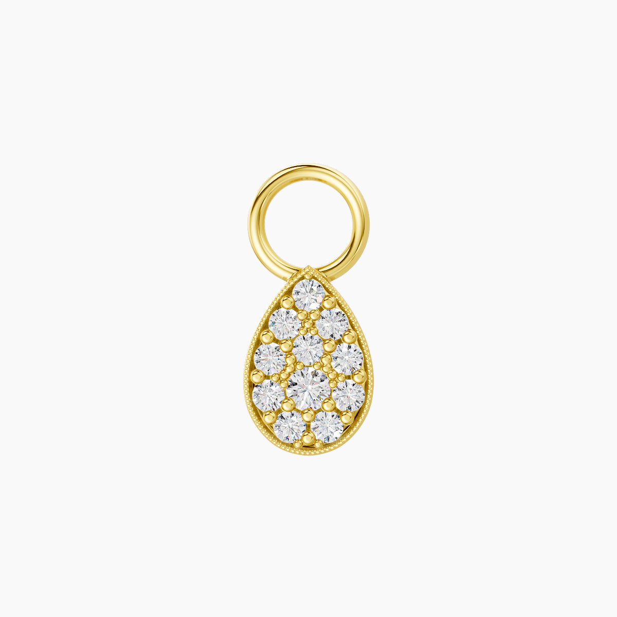 Thalie | 18k Yellow Gold 6.5 mm Diamond Charm