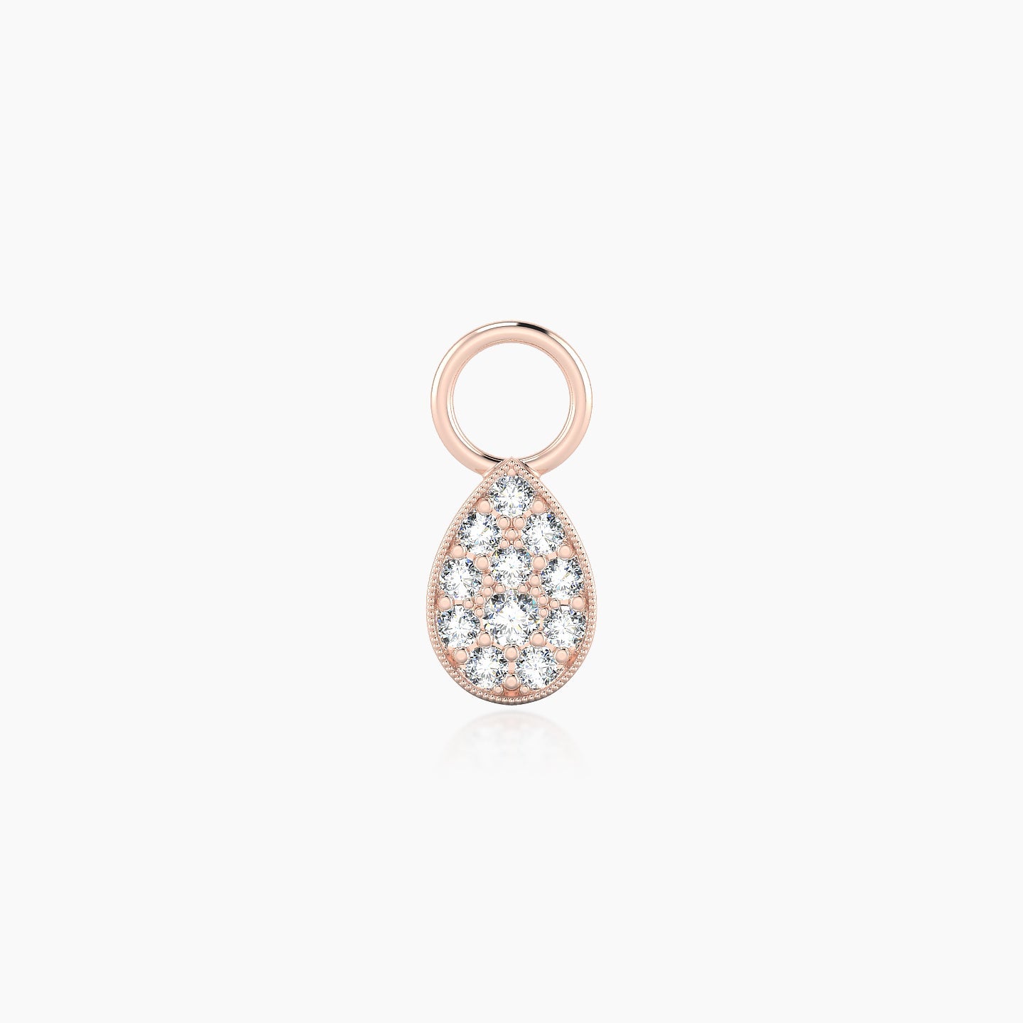 Thalie | 18k Rose Gold 6.5 mm Diamond Charm