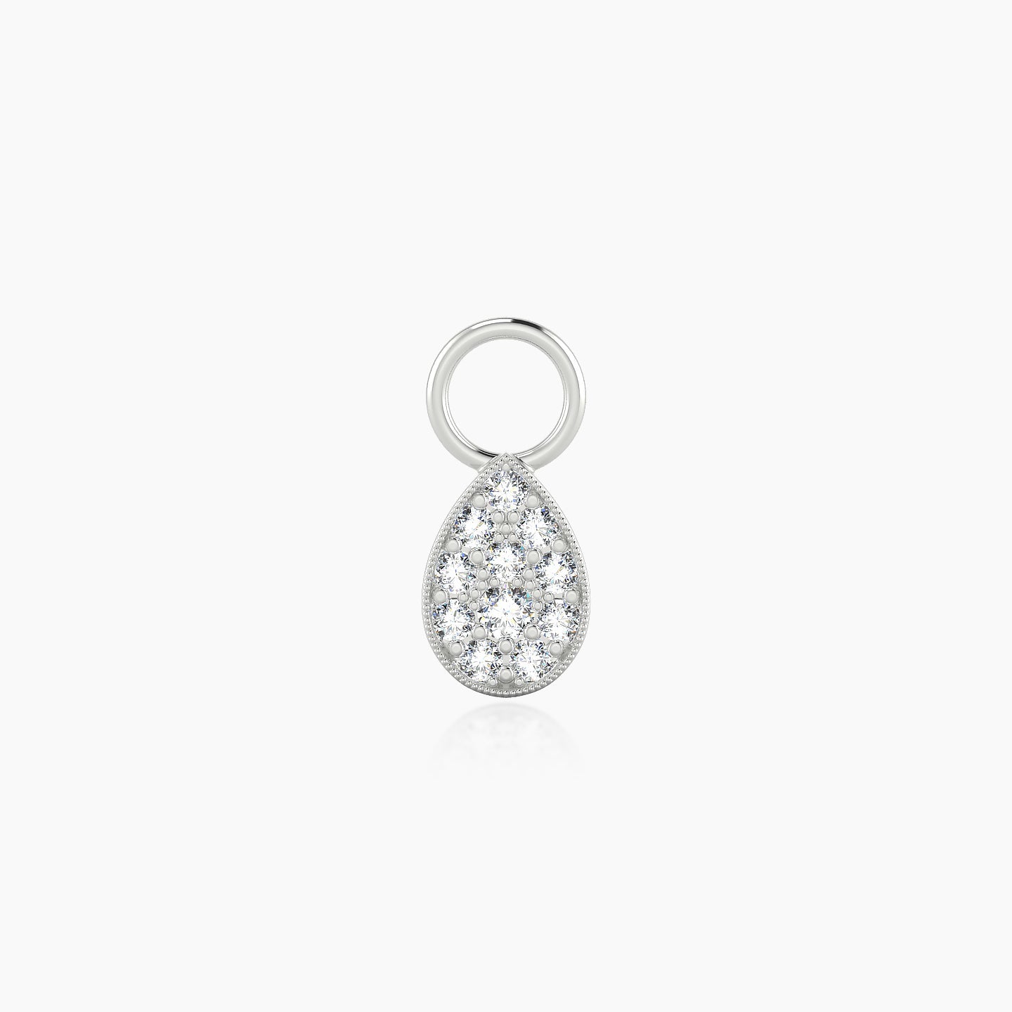 Thalie | 18k White Gold 6.5 mm Diamond Charm