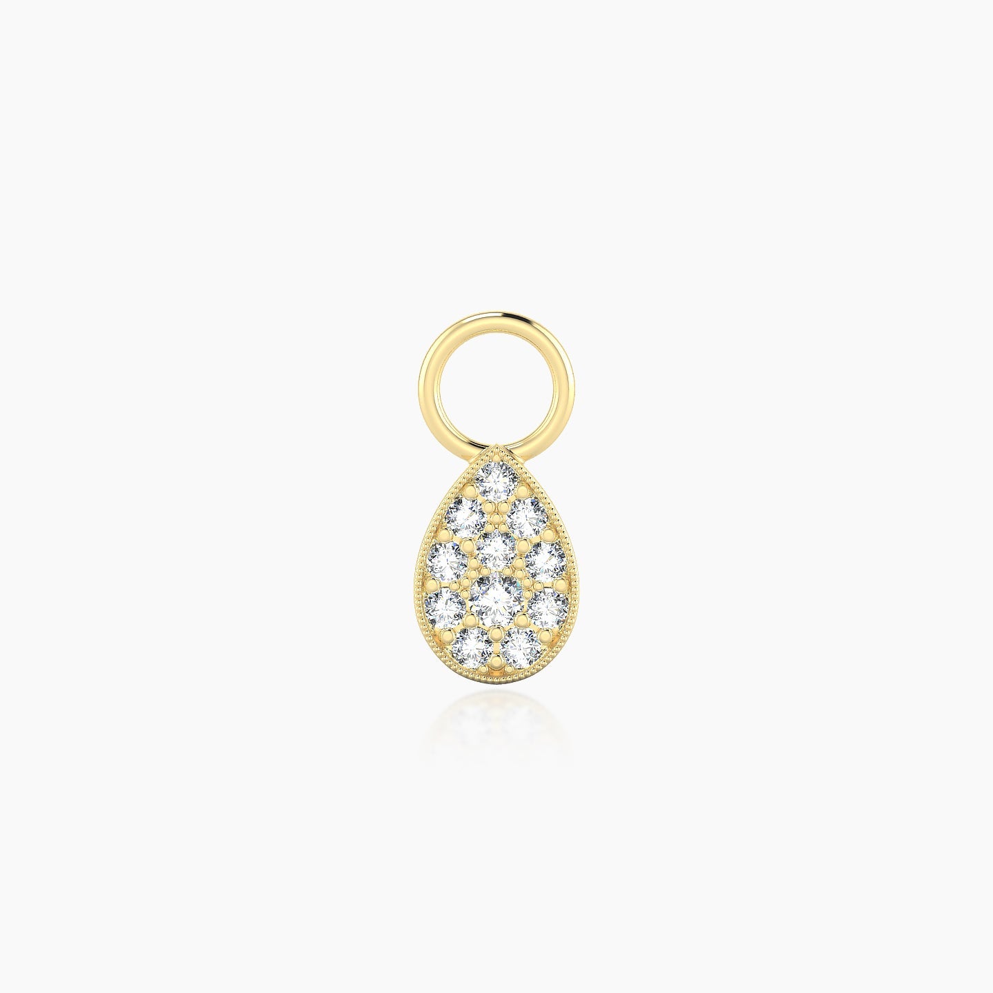 Thalie | 18k Yellow Gold 6.5 mm Diamond Charm