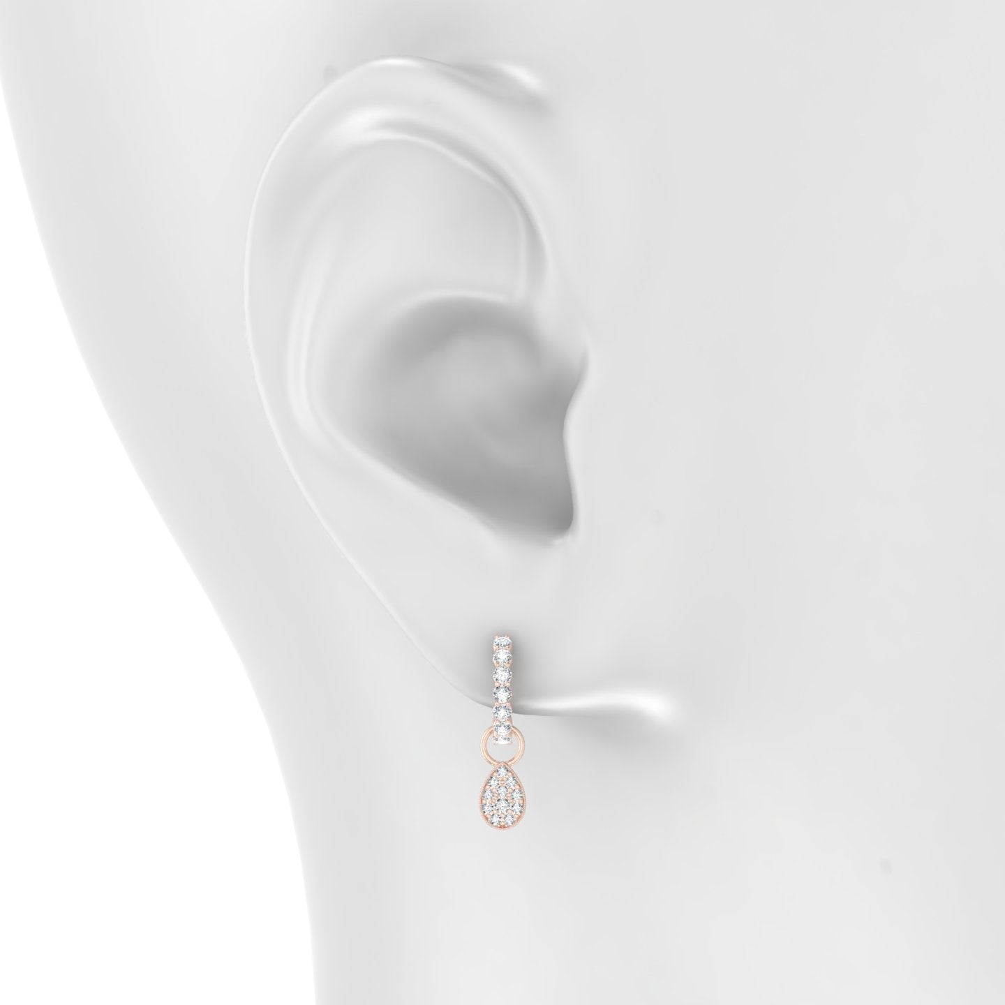 Thalie | 18k Rose Gold 6.5 mm Diamond Charm