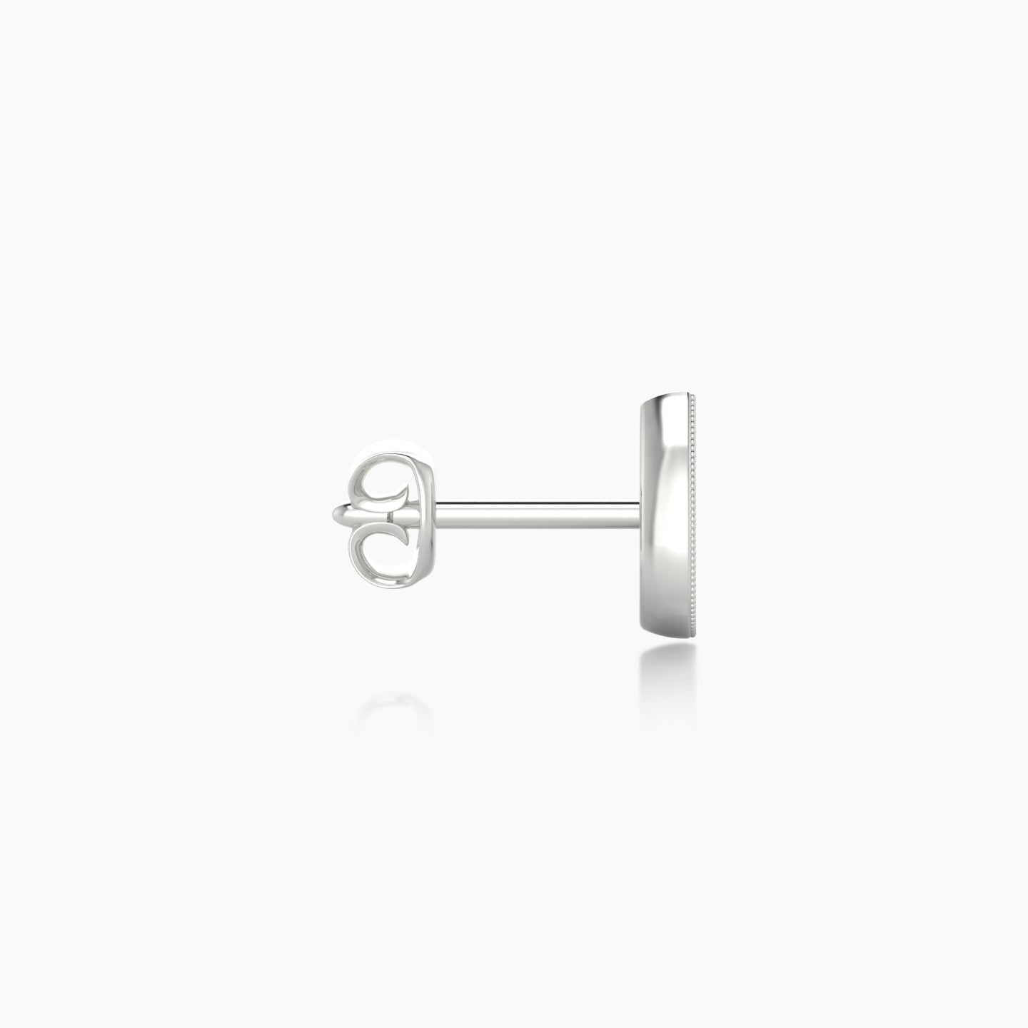 Thalie | 18k White Gold 6.5 mm Diamond Earring