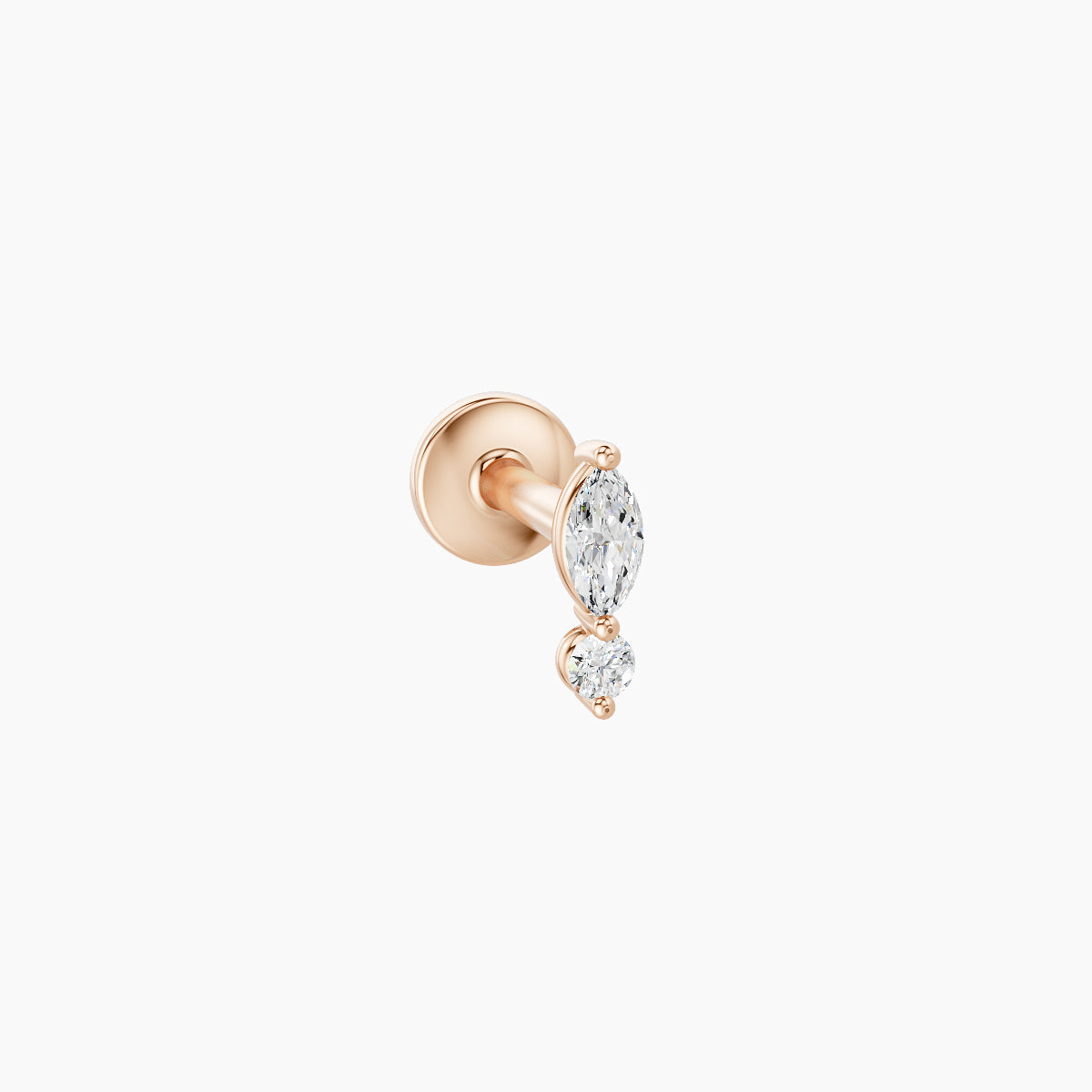 Thea | 18k Rose Gold 5.5 mm 5 mm Diamond Nose Piercing