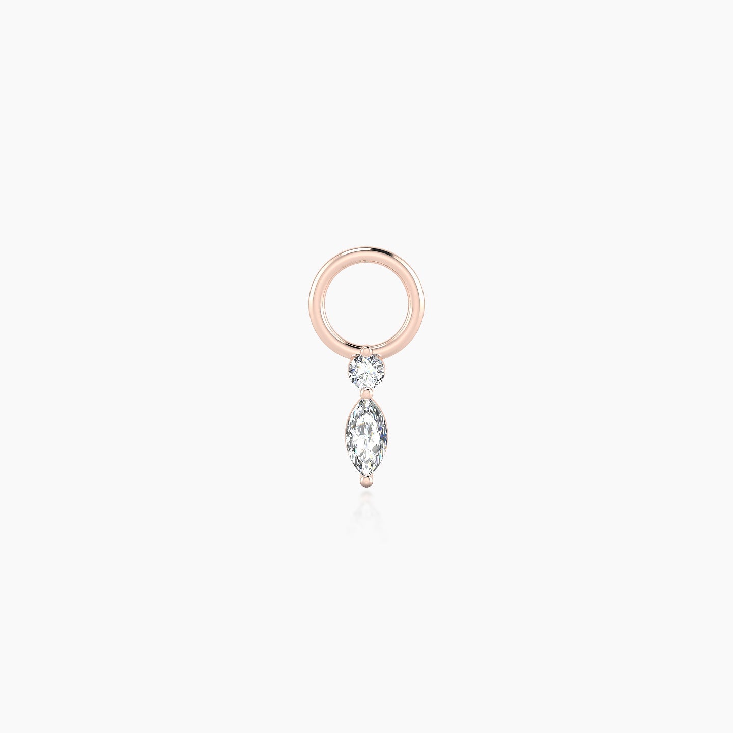 Thea | 18k Rose Gold 5.5 mm Diamond Charm