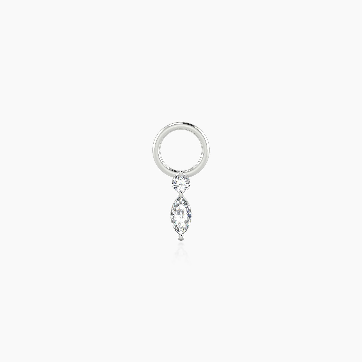 Thea | 18k White Gold 5.5 mm Diamond Charm