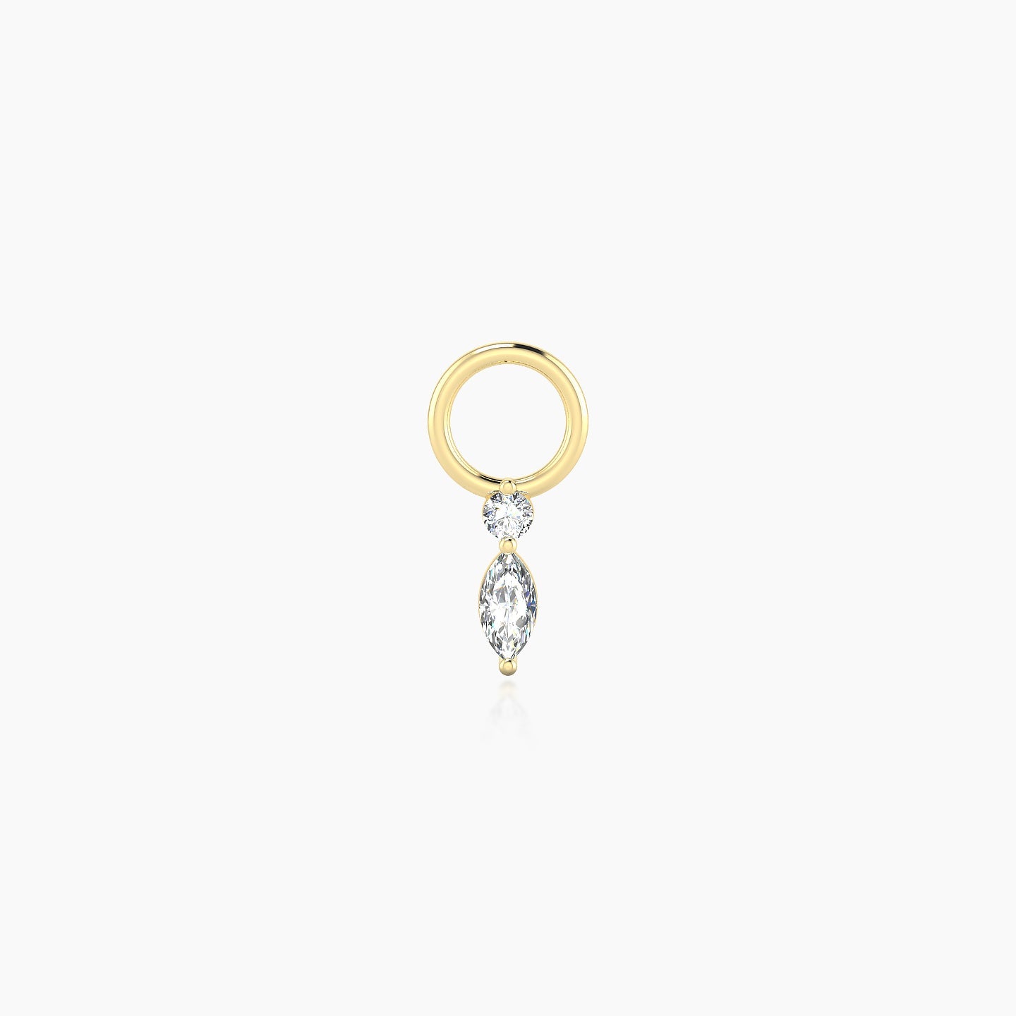 Thea | 18k Yellow Gold 5.5 mm Diamond Charm