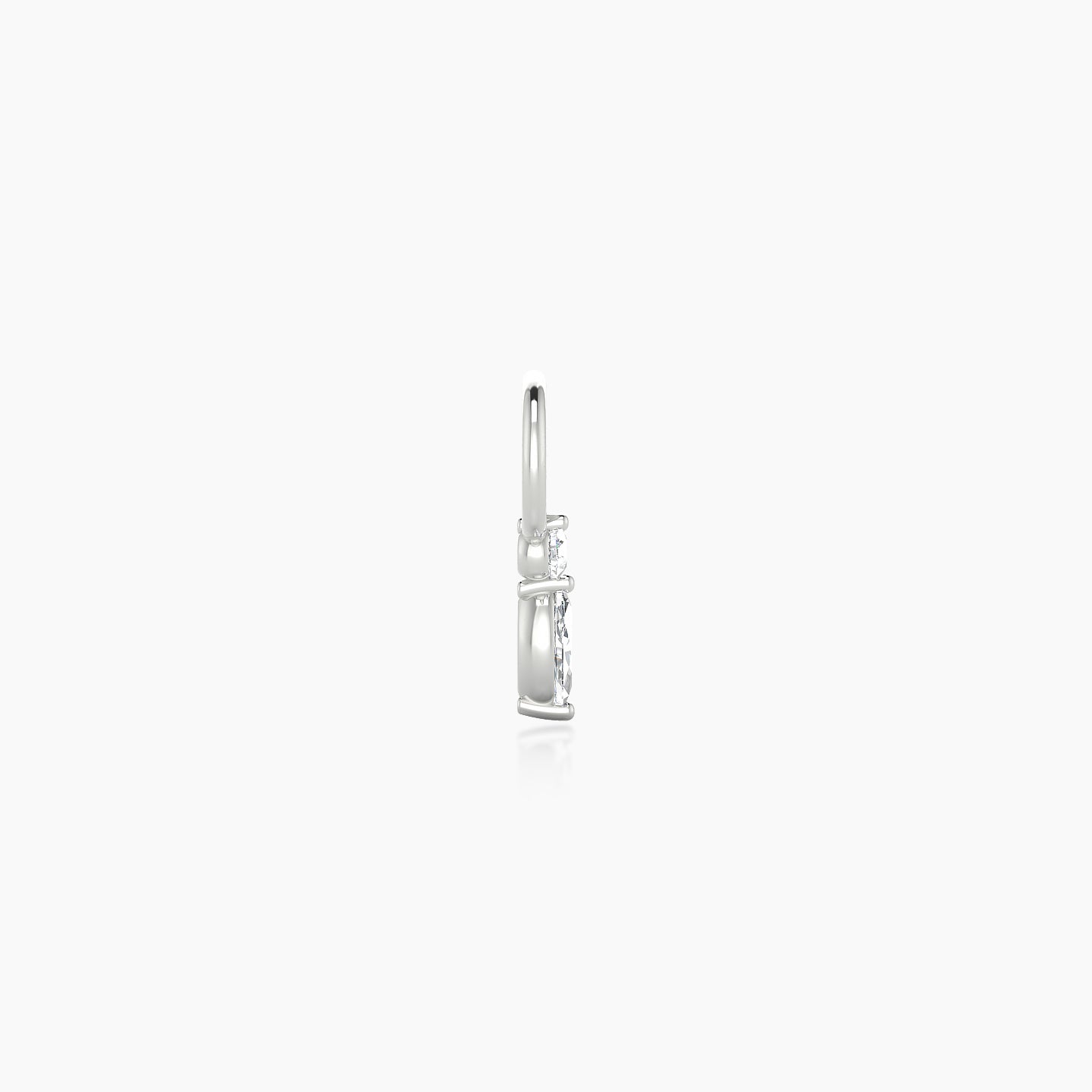 Thea | 18k White Gold 5.5 mm Diamond Charm