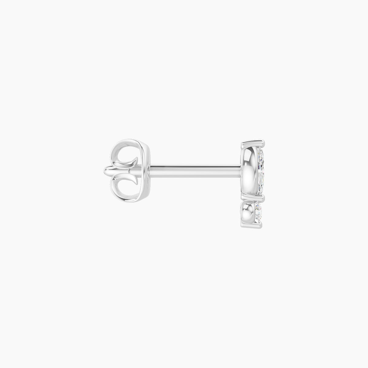 Thea | 18k White Gold 5.5 mm Diamond Earring