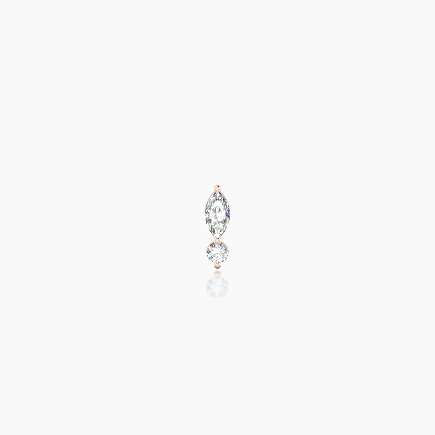 Thea | 18k Rose Gold 5.5 mm Diamond Earring