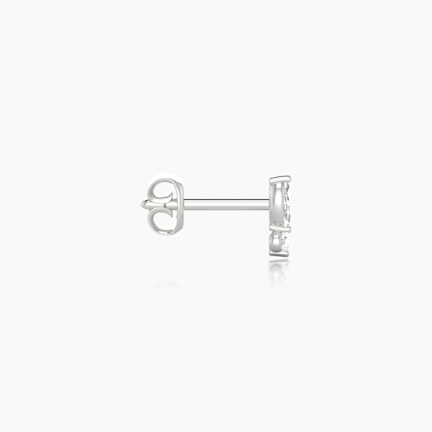 Thea | 18k White Gold 5.5 mm Diamond Earring