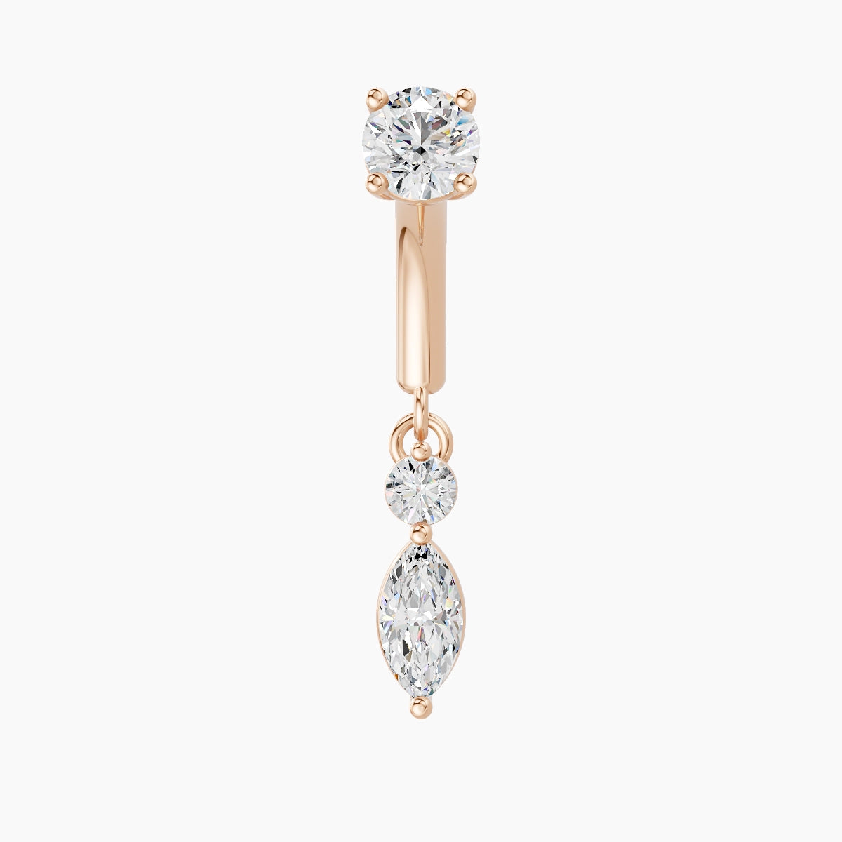 Thea | 18k Rose Gold 6 mm Diamond Rook Piercing