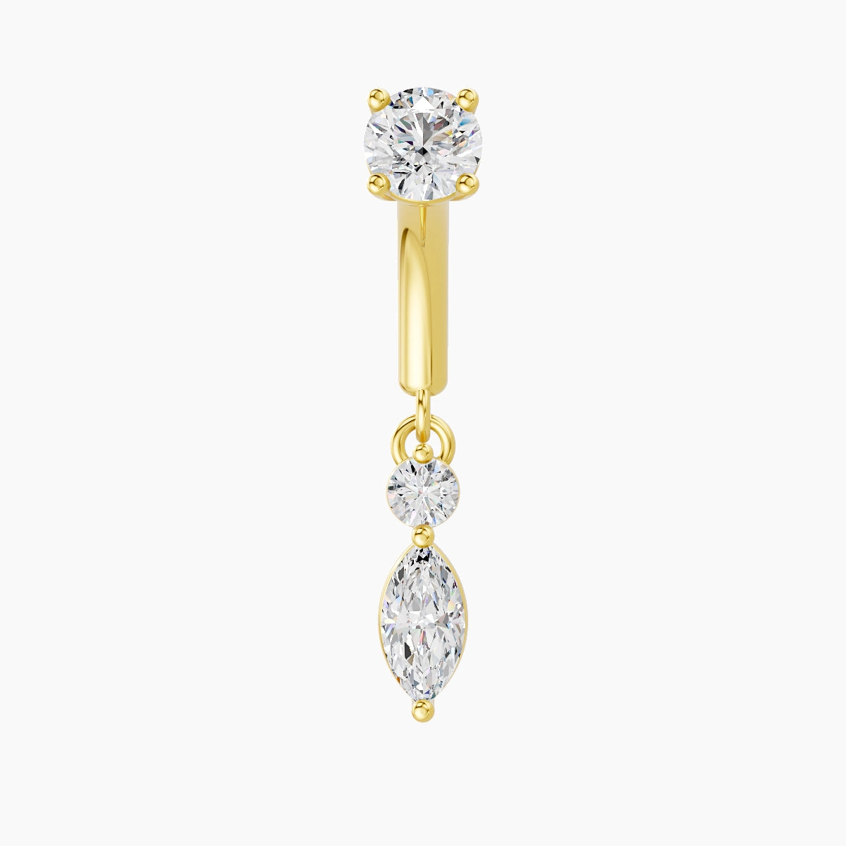 Thea | 18k Yellow Gold 6 mm Diamond Rook Piercing
