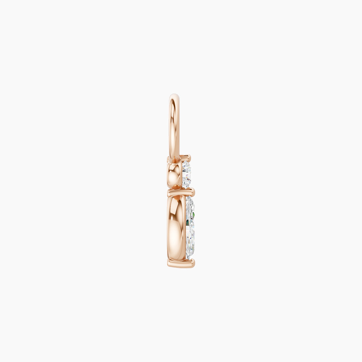 Thea | 18k Rose Gold 7 mm Diamond Charm