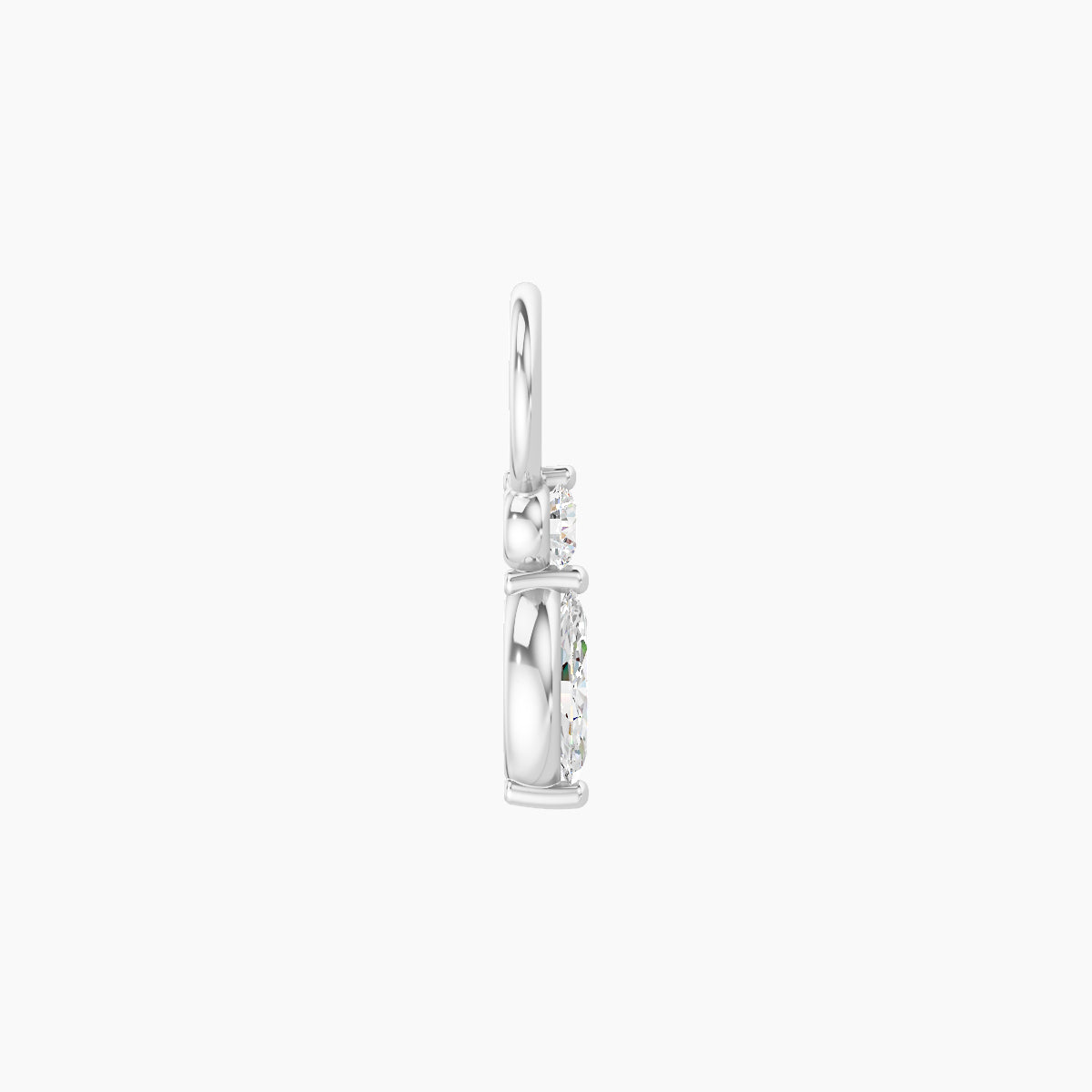 Thea | 18k White Gold 7 mm Diamond Charm