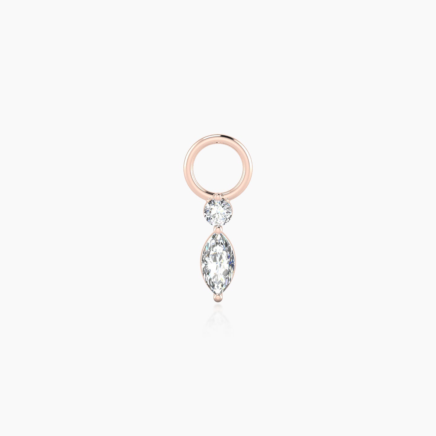Thea | 18k Rose Gold 7 mm Diamond Charm