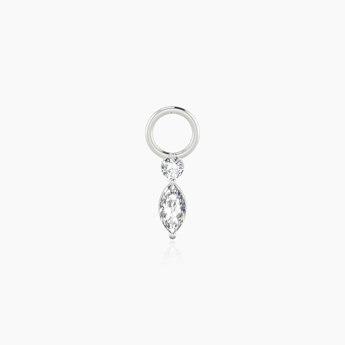 Thea | 18k White Gold 7 mm Diamond Charm