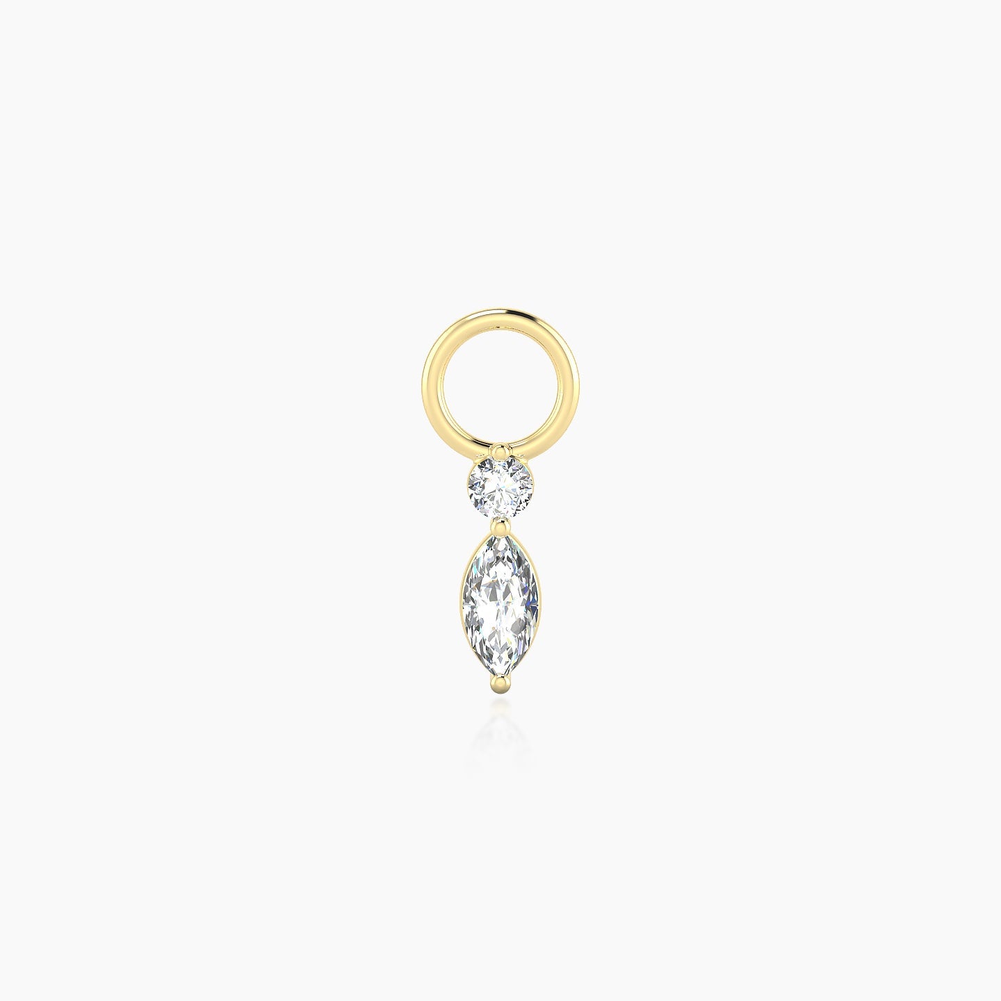 Thea | 18k Yellow Gold 7 mm Diamond Charm