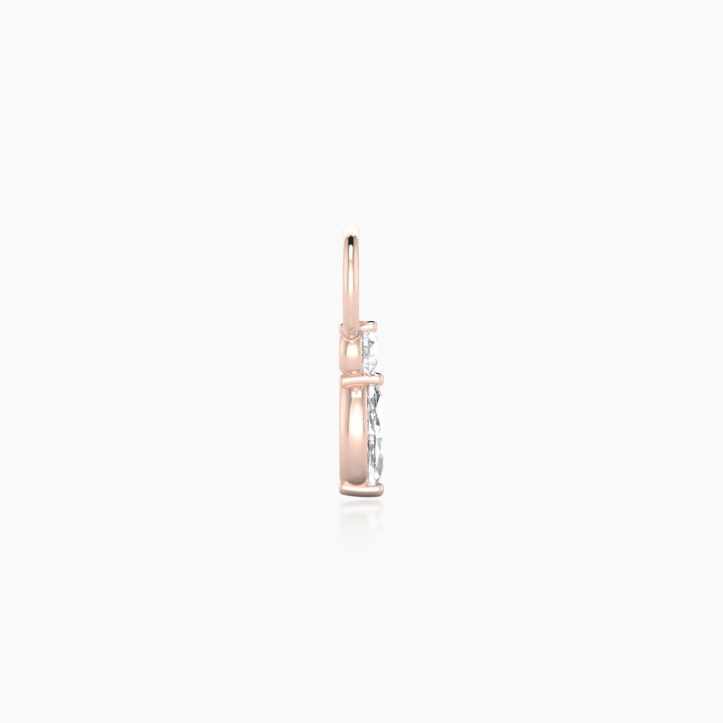 Thea | 18k Rose Gold 7 mm Diamond Charm